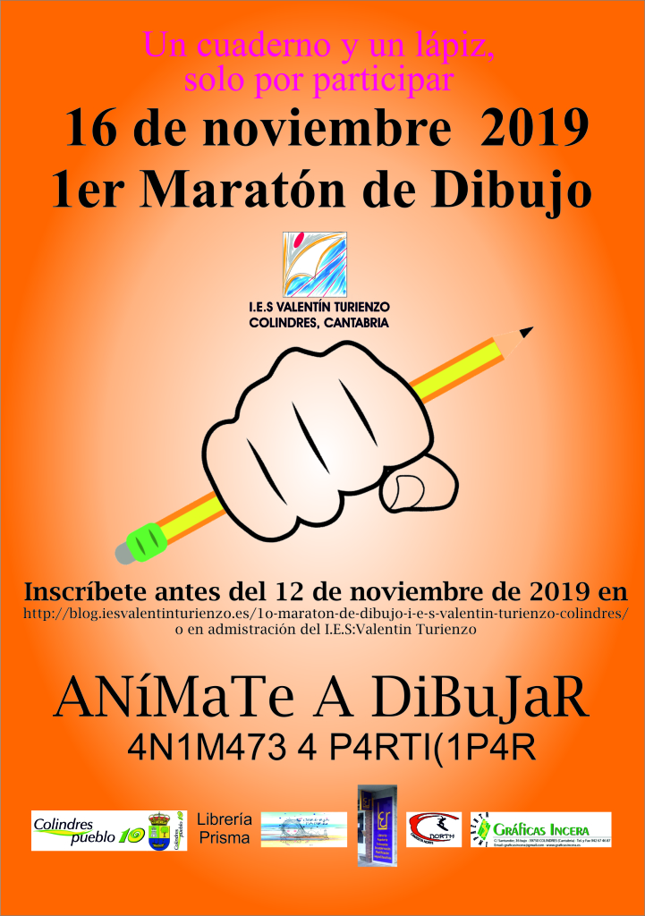 I Maratón de Dibujo Colindres cartel